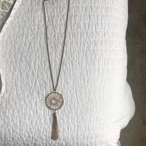 Dreamcatcher gold statement necklace